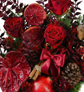 modern çiçek, kırmızı gül, antoryum, vazo tasarımı, hediye