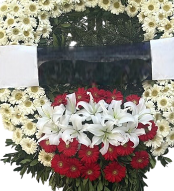 garbera çelenk, Taziye çelengi, lilyum, krc çicek sipariş