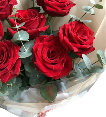 kırmızı gül, sevgiliye çiçek ,gül siparişi, buket, 7adet gül