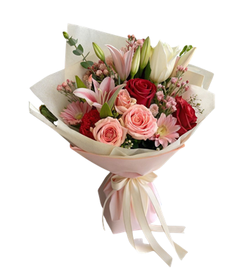 gül buketi, lilyum aranjmanı, karışık çiçek, çiçek siparişi