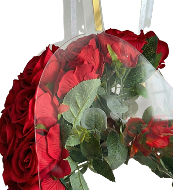 çanta çiçek,kutuda gül,akrilik çiçek,modern çiçek,gül çanta