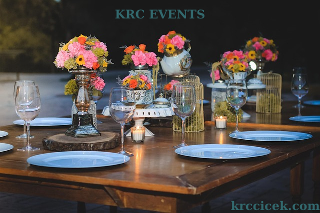 krc events, düğün, organizasyon, masa süsleme, krc çiçekçi