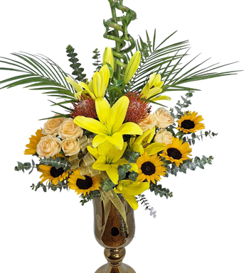 gold design, krc çiçek, çiçek siparişi, sarı lilyum, çiçekçi