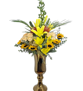 gold design, krc çiçek, çiçek siparişi, sarı lilyum, çiçekçi