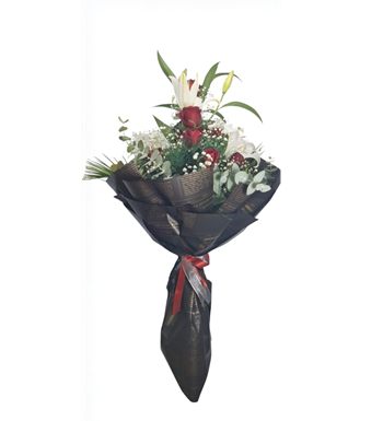 kırmızı gül,lilyum buketi,çiçek siparişi,sevgiliye çiçek,gül