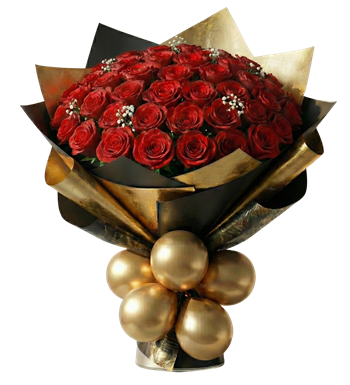 51 adet gül, lüx buket, vip tasarım buket, krc çiçek sipariş