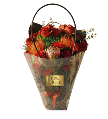 kırmızı harmoni, gül buketi, maslak çiçekçi, sarıyer çiçekçi