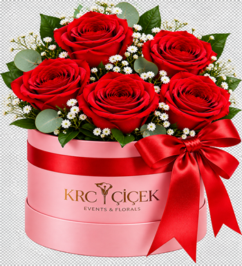 kutuda kırmızı gül, kutuda çiçek, gül siparişi, lüks çiçek