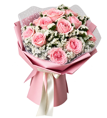 pembe gül buketi, modern çiçek tasarımı, hediye gül, floral