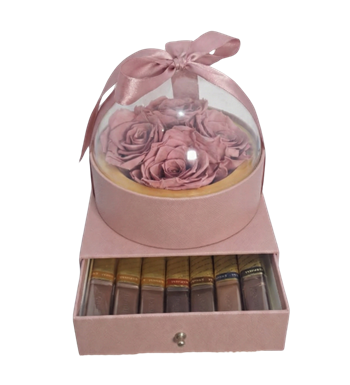 kutuda gül, çikolatalı çiçek, hediye kutusu