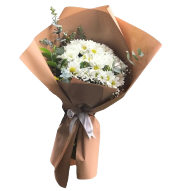 beyaz papatya buketi,doğal çiçek,papatya siparişi,buket al